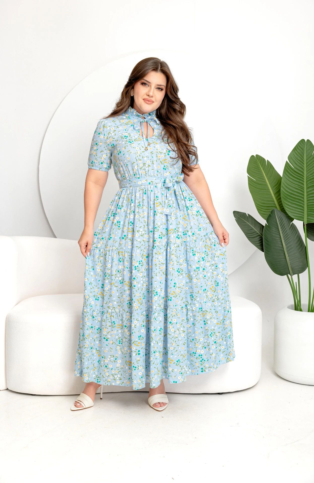 Vestido Zara Manga Curta Estampada (Possui Cinto)