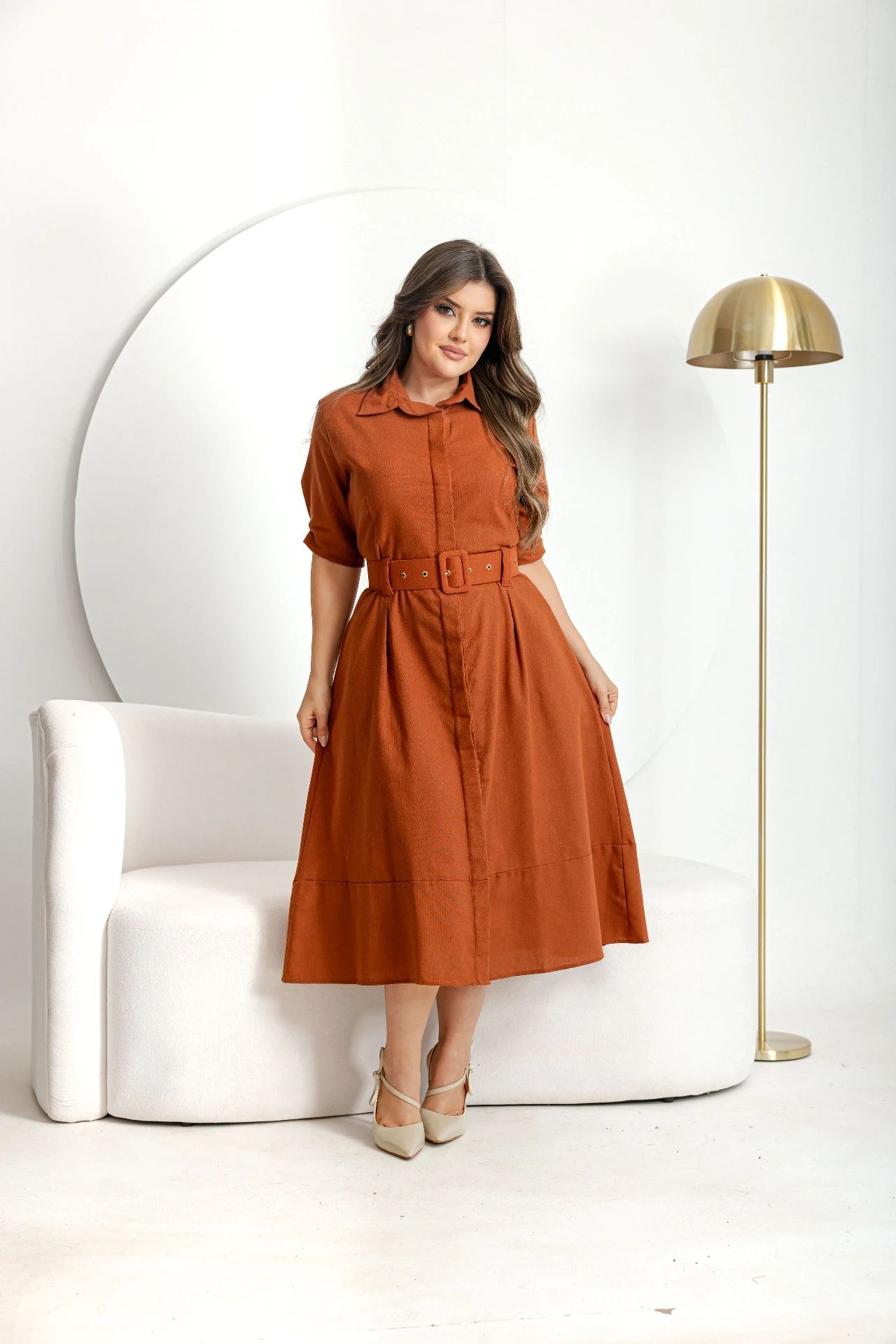 Vestido Joana, Possui cinto (Somente Tam. GG)