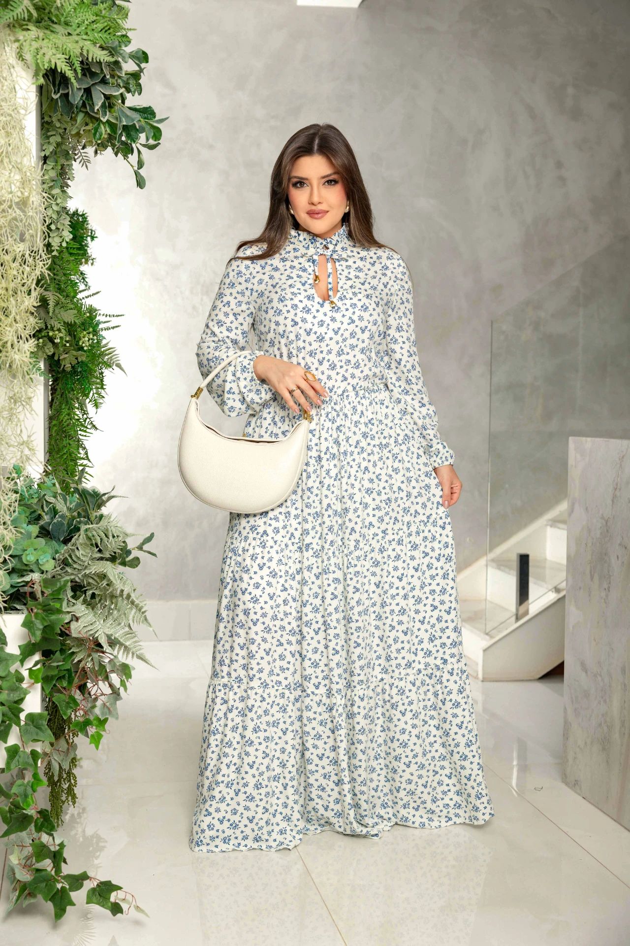 Vestido Zara ML  Estampada Floral Viscolinho (POSSUI FORRO)  