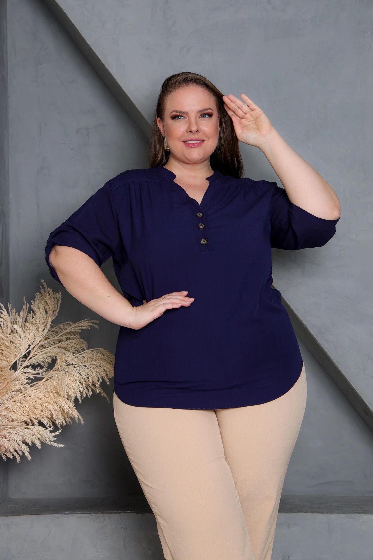 Blusa Botão 3/4